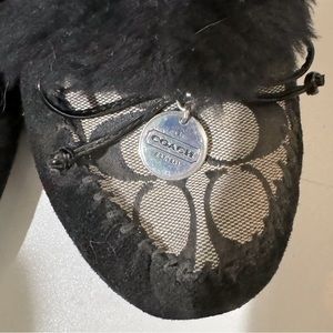 Coach black fur moccasins. Early 2000s only worn 2-3 times. Size 8